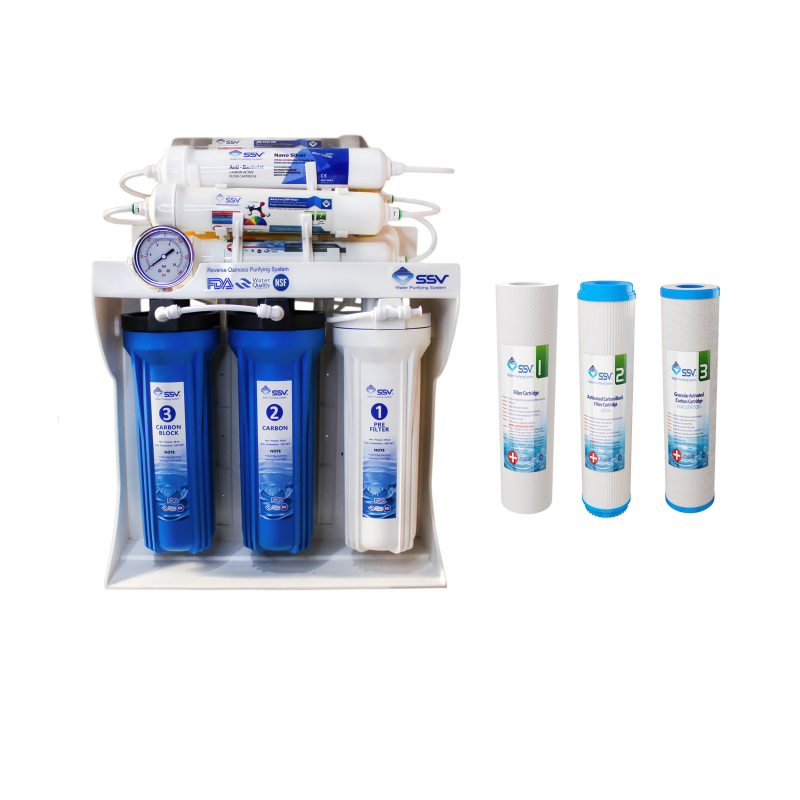 دستگاه تصفیه کننده آب اس اس وی مدل BlueStar X1150 به همراه فیلتر بسته 3 عددی دستگاه تصفیه کننده آب اس اس وی مدل BlueStar X1150 به همراه فیلتر بسته 3 عددی