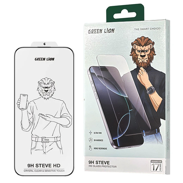 محافظ صفحه نمایش گرین لاین مدل 9H steve مناسب برای گوشی موبایل اپل iPhone 17 Pro Max محافظ صفحه نمایش گرین لاین مدل 9H steve مناسب برای گوشی موبایل اپل iPhone 17 Pro Max