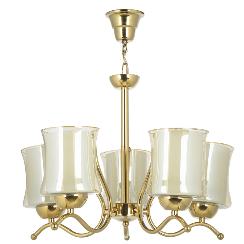 لوستر پنج شعله چشمه نور کد A823/5-G لوستر پنج شعله چشمه نور کد A823/5-G