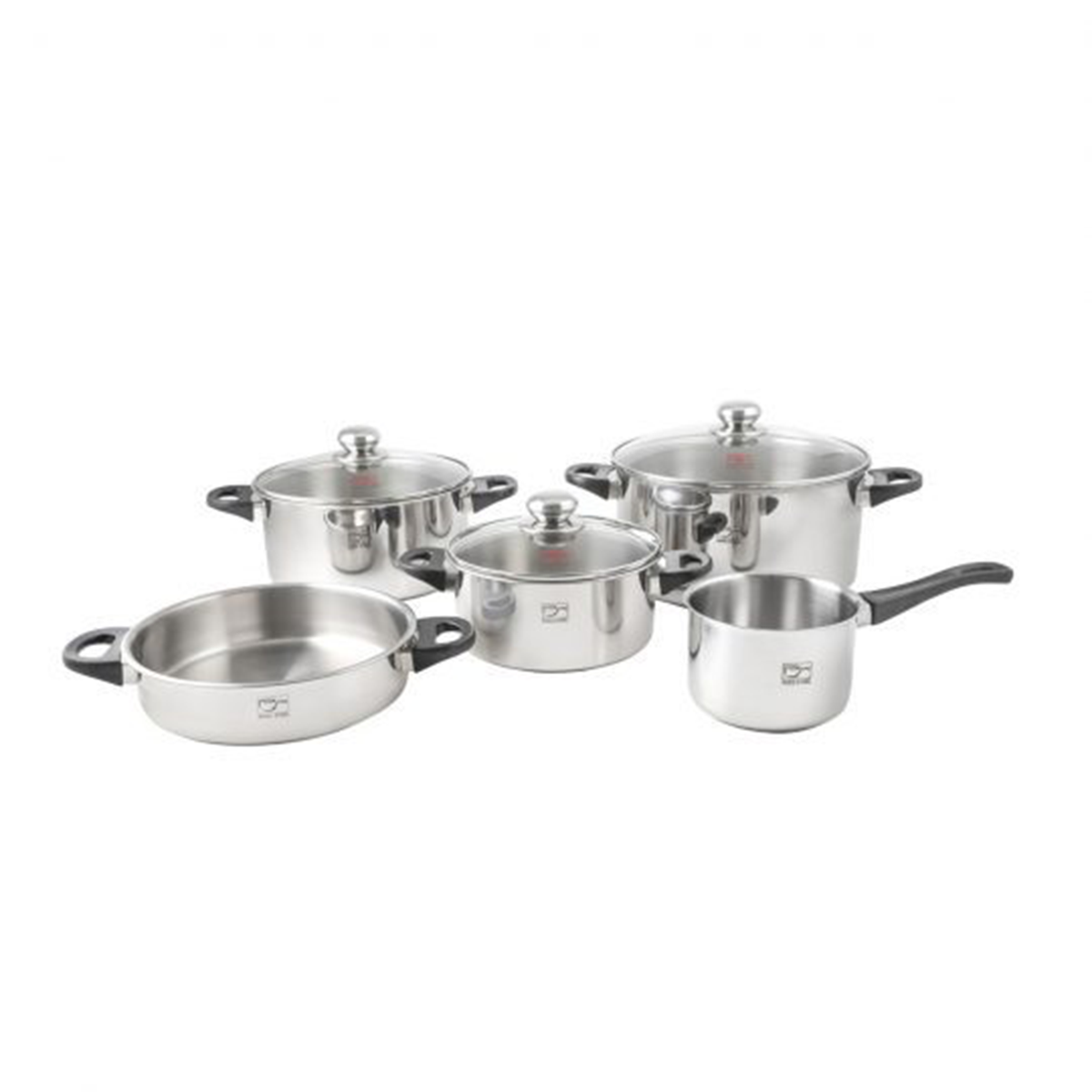 سرویس قابلمه 8 پارچه استیل پارس استیل مدل دسته باکالیت-استیل سرویس قابلمه 8 پارچه استیل پارس استیل مدل دسته باکالیت-استیل