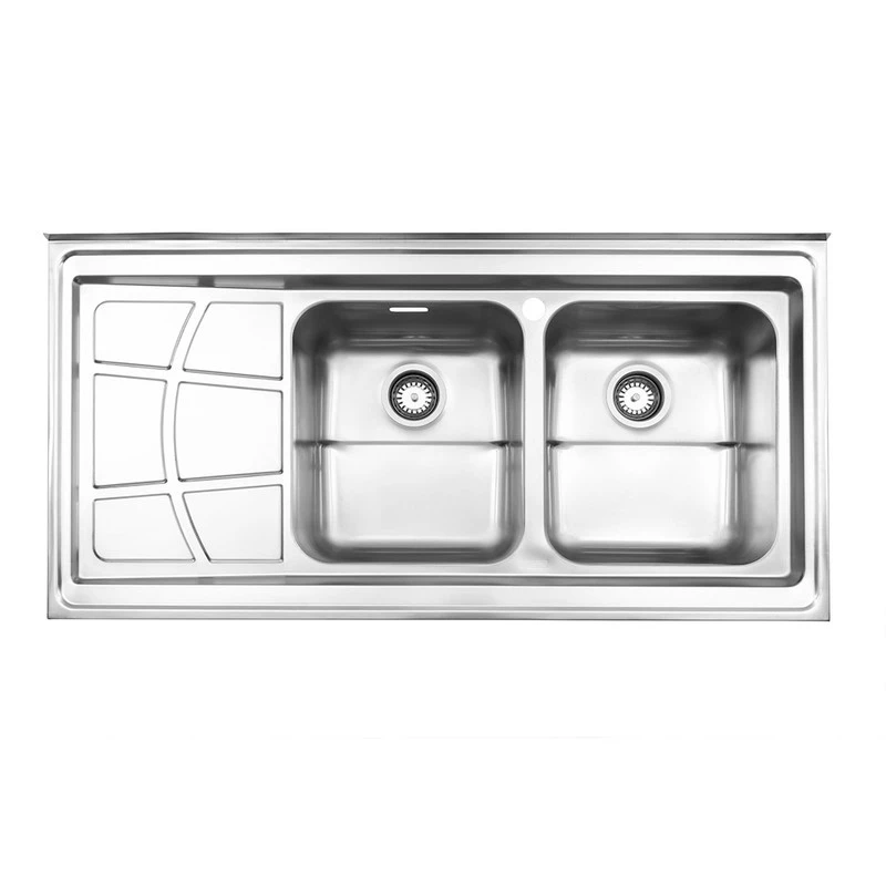 سینک ظرفشویی استیل البرز مدل 762 روکار-چپ لگن