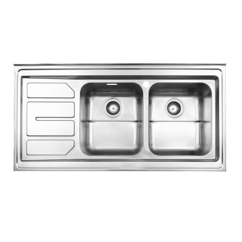 سینک ظرفشویی استیل البرز مدل 763 روکار-چپ لگن سینک ظرفشویی استیل البرز مدل 763 روکار-چپ لگن