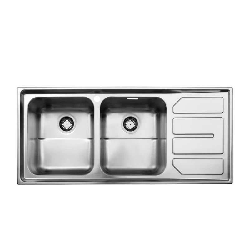 سینک ظرفشویی استیل البرز کد 763 توکار-راست لگن