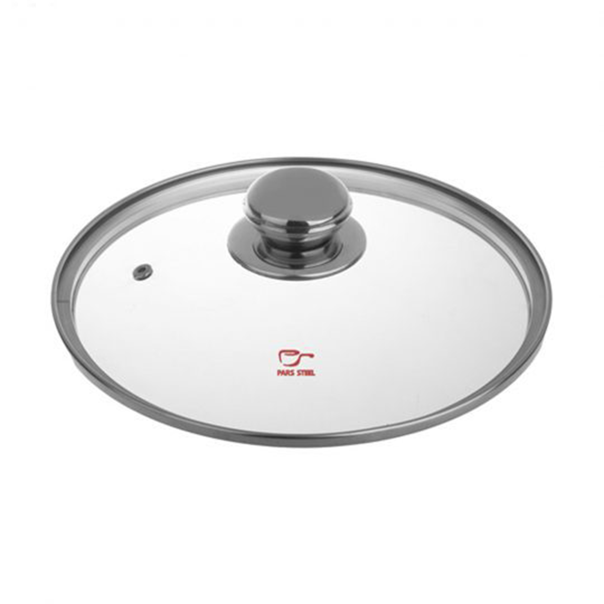 درب قابلمه پیرکس پارس استیل مدل 220 به همراه دسته کروی مونتاژی کوچک-بی رنگ