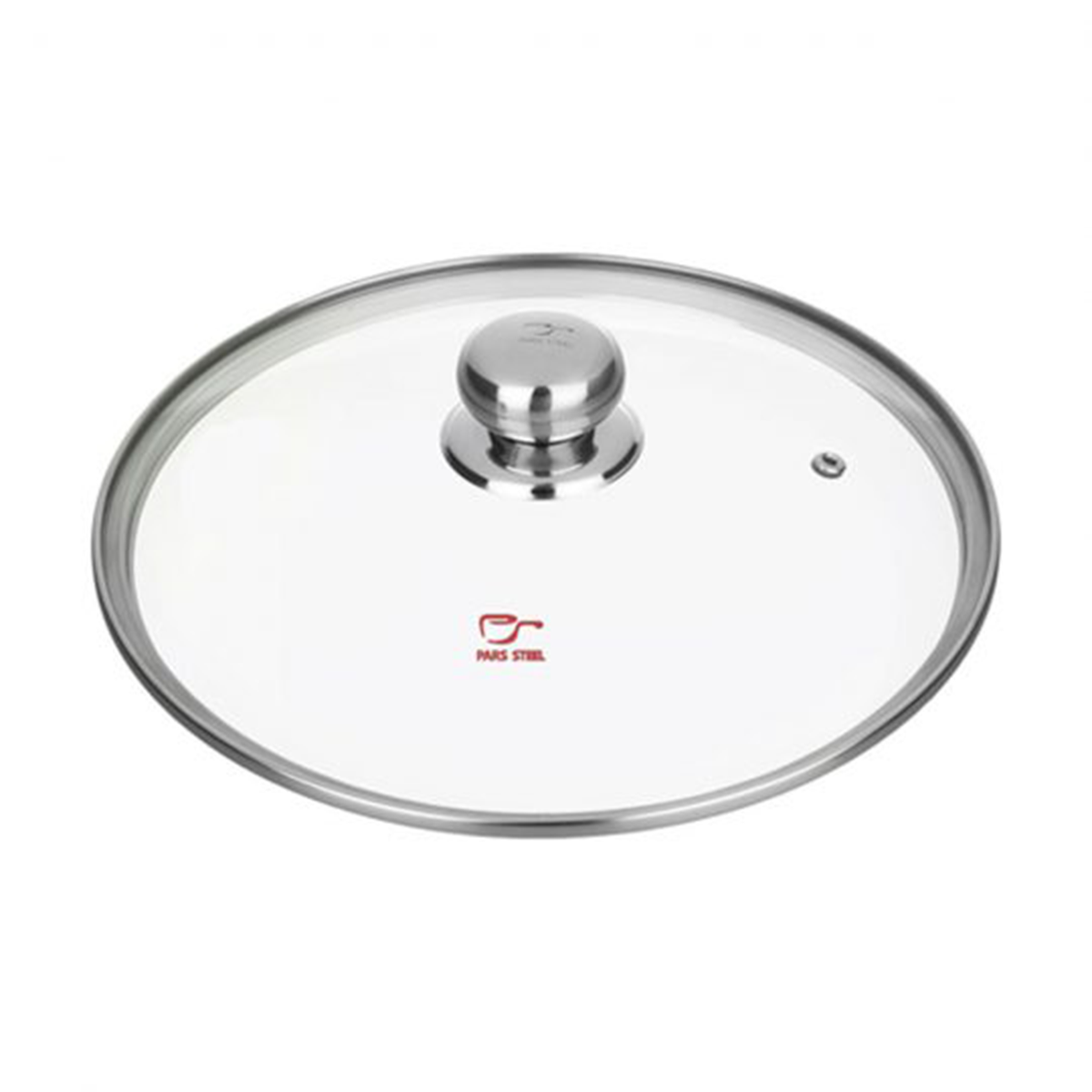 درب قابلمه پیرکس پارس استیل مدل 240 به همراه دسته کروی مونتاژی کوچک-بی رنگ درب قابلمه پیرکس پارس استیل مدل 240 به همراه دسته کروی مونتاژی کوچک-بی رنگ