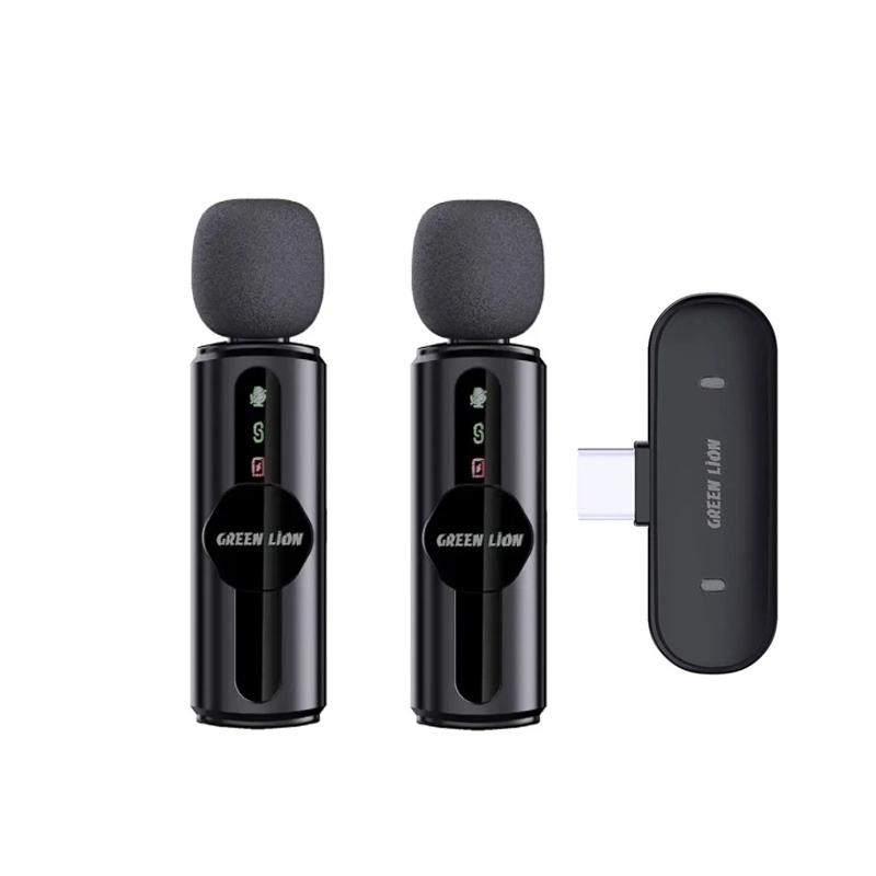 ست میکروفن بی سیم گرین لاین مدل GM-76X با درگاه اتصال USB-C/لایتنینگ/USB-A ست میکروفن بی سیم گرین لاین مدل GM-76X با درگاه اتصال USB-C/لایتنینگ/USB-A