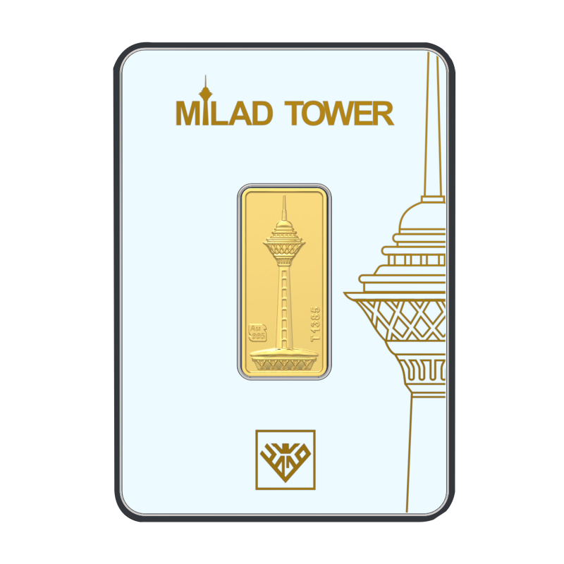 شمش طلا 3 گرم 24 عیار طلای محمد طرح برج میلاد مدل M-M-3-3.00 شمش طلا 3 گرم 24 عیار طلای محمد طرح برج میلاد مدل M-M-3-3.00