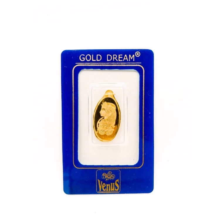 شمش طلا 250 سوت 18 عیار ونوس کد 1500-250