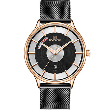 ساعت عقربه ای نیوی فورس مردانه مدل NF3007M-M-R- مشکی طلایی ساعت عقربه ای نیوی فورس مردانه مدل NF3007M-M-R- مشکی طلایی