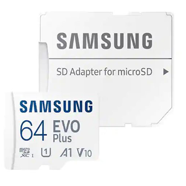 کارت حافظه microSDXC سامسونگ مدل Evo Plus A1 V10 کلاس 10 ظرفیت 64 گیگابایت به همراه آداپتور SD کارت حافظه microSDXC سامسونگ مدل Evo Plus A1 V10 کلاس 10 ظرفیت 64 گیگابایت به همراه آداپتور SD
