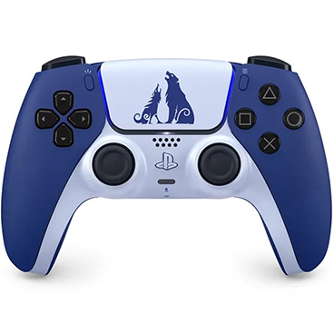 دسته PS5 مدل God of War Ragnarok-آبی سفید دسته PS5 مدل God of War Ragnarok-آبی سفید