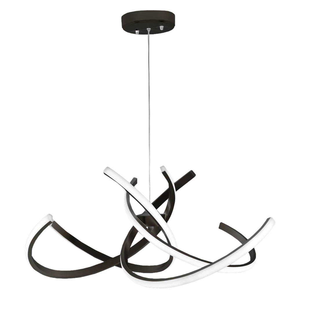 لوستر مدرن سقفی اتاق چشمه نور مدل L6382/4 مهتابی-سبز زیتونی