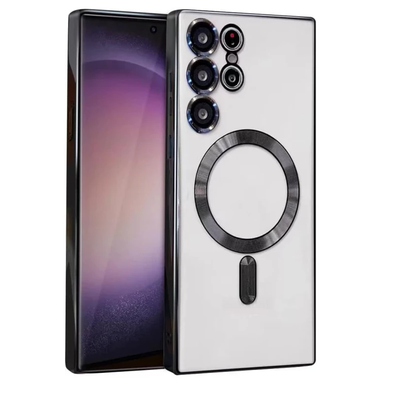 کاور گوشی سامسونگ Galaxy S22 Ultra مدل Magnetic-آبی کم رنگ کاور گوشی سامسونگ Galaxy S22 Ultra مدل Magnetic-آبی کم رنگ