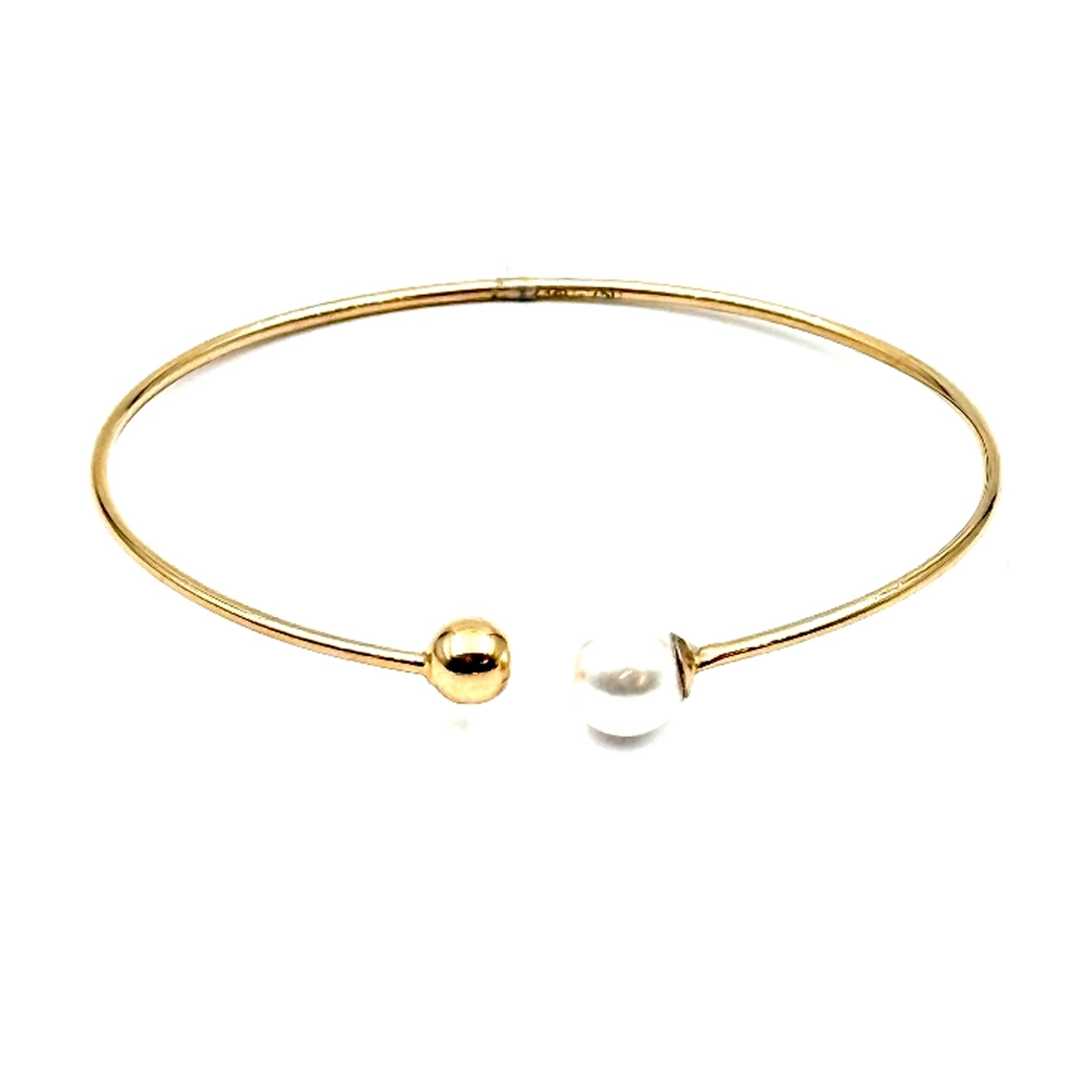 دستبند طلا زنانه طرح گوی و مروارید کد 1010-2.53 دستبند طلا زنانه طرح گوی و مروارید کد 1010-2.53