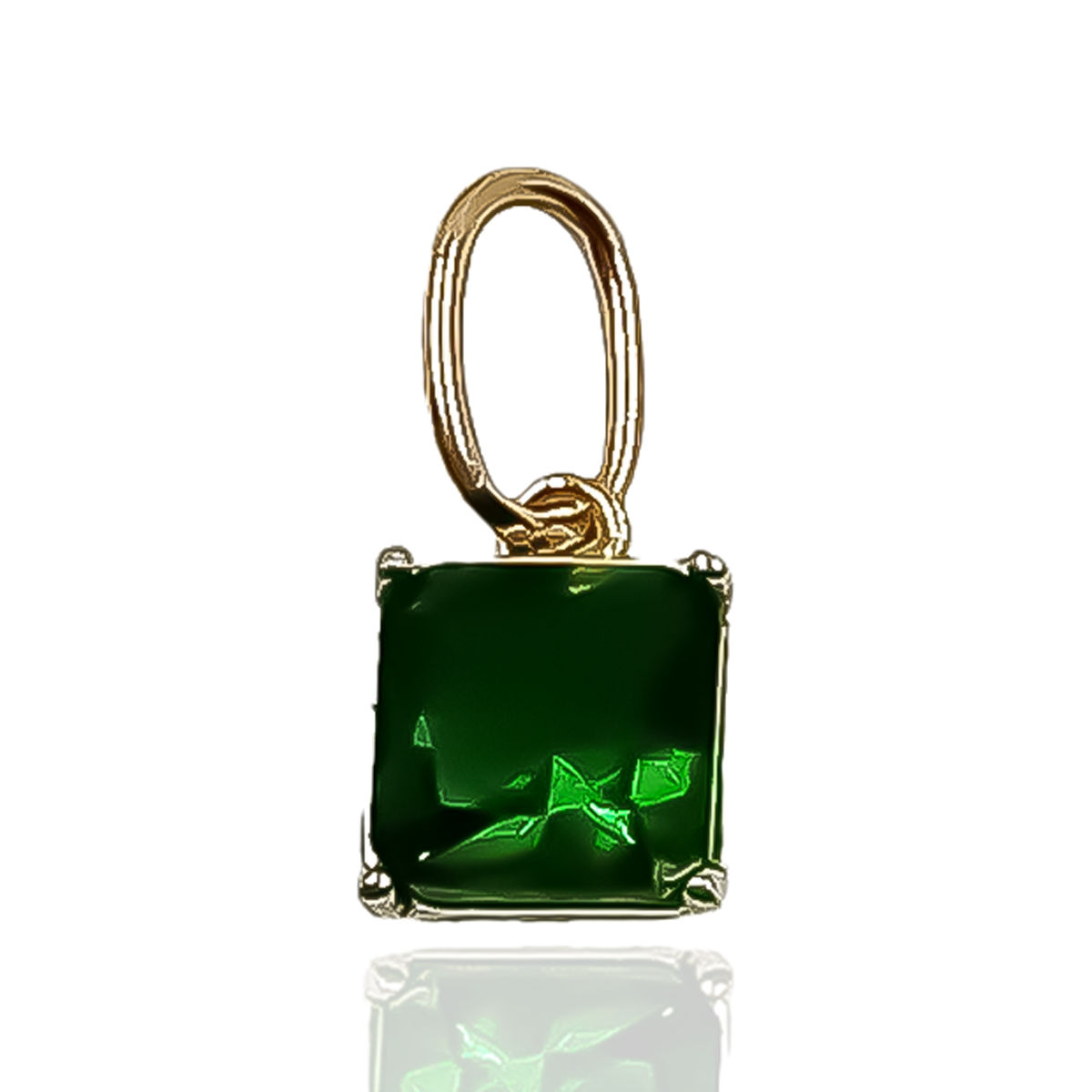 آویز طلا 18 عیار زنانه هماتیت گلد مدل نگین سبز کد 136304-0.57 آویز طلا 18 عیار زنانه هماتیت گلد مدل نگین سبز کد 136304-0.57