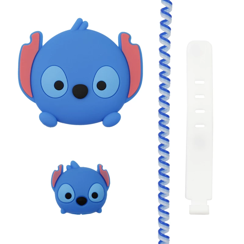 محافظ کابل و شارژر 20W اپل وال کیس طرح استیچ -آبی محافظ کابل و شارژر 20W اپل وال کیس طرح استیچ -آبی