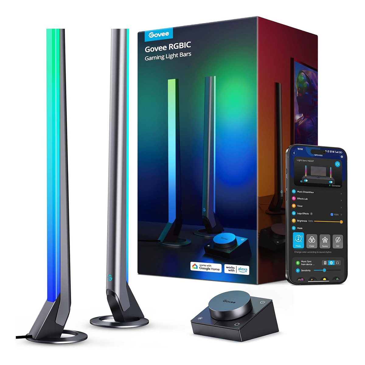 چراغ هوشمند گووی رومیزی گیمینگ مدل H6047-مشکی چراغ هوشمند گووی رومیزی گیمینگ مدل H6047-مشکی