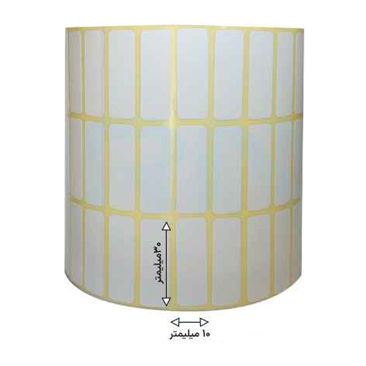 رول 10000 تایی لیبل کاغذی سه ردیفه 30x10 رول 10000 تایی لیبل کاغذی سه ردیفه 30x10