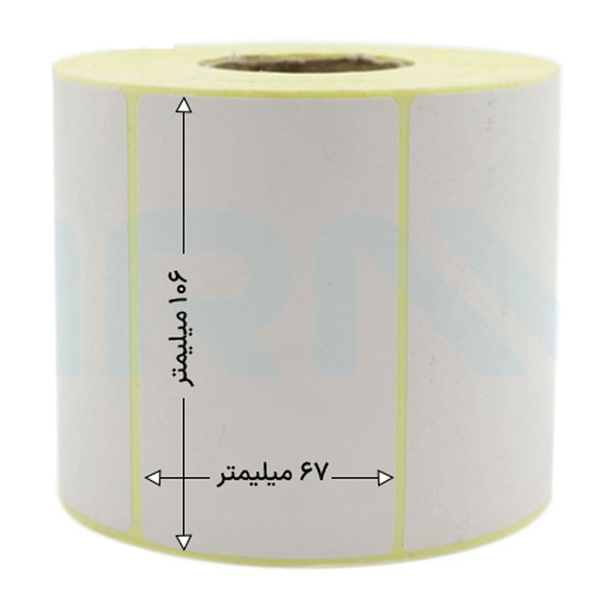 رول 500 تایی لیبل کاغذی تک ردیفه 106x67 رول 500 تایی لیبل کاغذی تک ردیفه 106x67