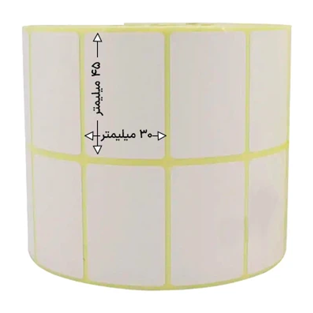 رول 4000 تایی لیبل پی وی سی دو ردیفه 45x30 رول 4000 تایی لیبل پی وی سی دو ردیفه 45x30