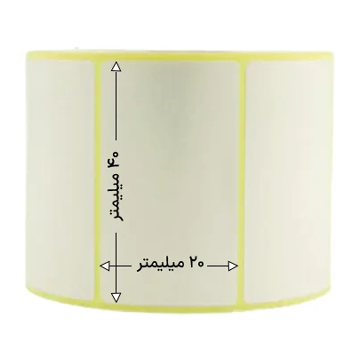 رول 2000 تایی لیبل حرارتی تک ردیفه 40x20 رول 2000 تایی لیبل حرارتی تک ردیفه 40x20