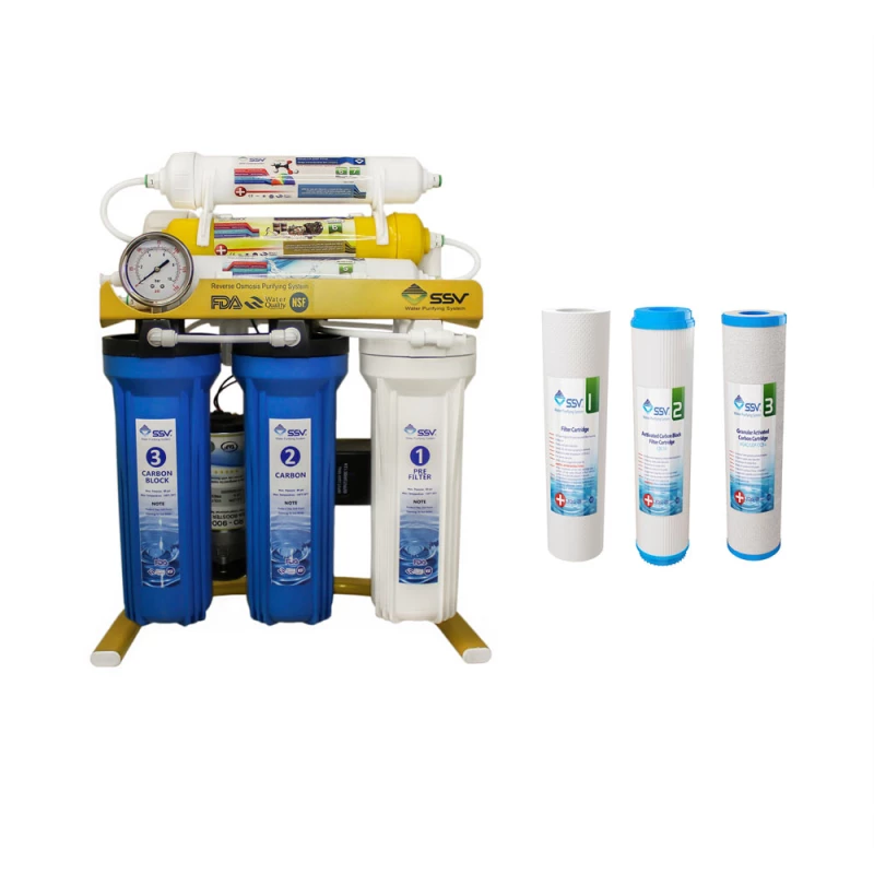 دستگاه تصفیه کننده آب اس اس وی مدل GoldenBlue X700 به همراه فیلتر تصفیه بسته 3 عددی-سفید دستگاه تصفیه کننده آب اس اس وی مدل GoldenBlue X700 به همراه فیلتر تصفیه بسته 3 عددی-سفید