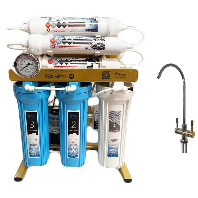 دستگاه تصفیه کننده آب اس اس وی مدل GoldenBlue 2W X1150 به همراه شیر تصفیه آب-سفید