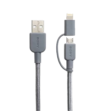 کابل تبدیل USB به میکرو USB / لایتنینگ سونی مدل CP-ABLP150 به طول 1.5 متر-خاکستری کابل تبدیل USB به میکرو USB / لایتنینگ سونی مدل CP-ABLP150 به طول 1.5 متر-خاکستری