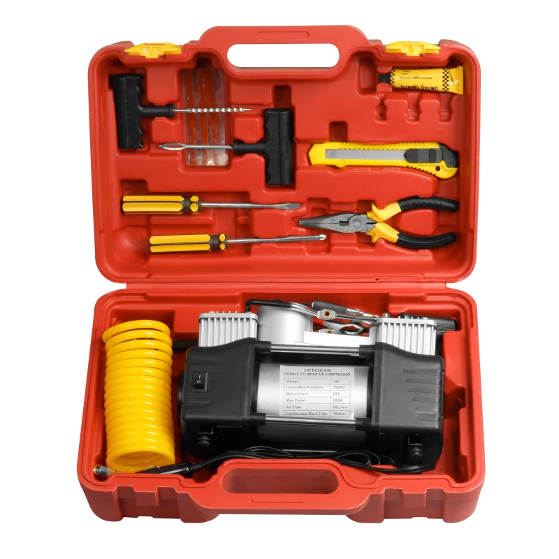 کمپرسور باد فندکی هیتوچی مدل 12V-چند رنگ 