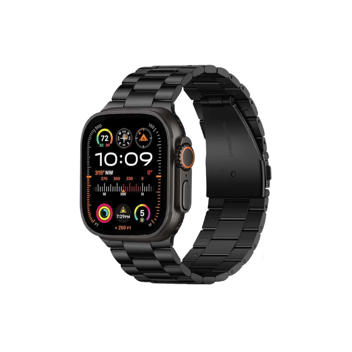 ساعت هوشمند ورنا مدل T49 Ultra با بند فلزی به همراه 2 بند اضافه و شارژر-بدنه نقره ای بند نقره ای 