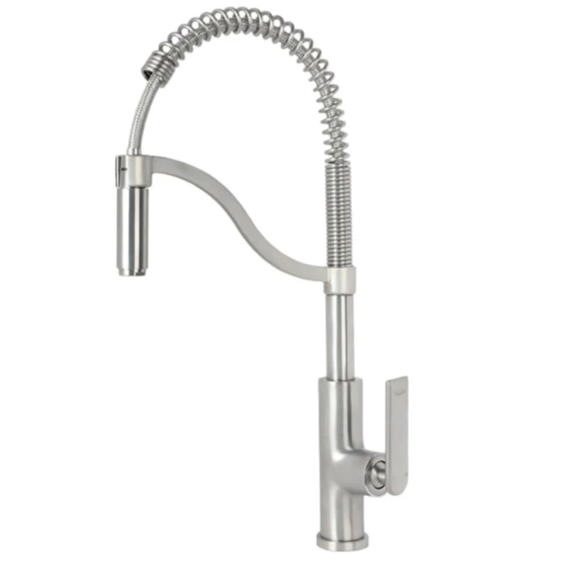 شیر آشپزخانه کسری مدل فنری آمازون-کروم مات شیر آشپزخانه کسری مدل فنری آمازون-کروم مات
