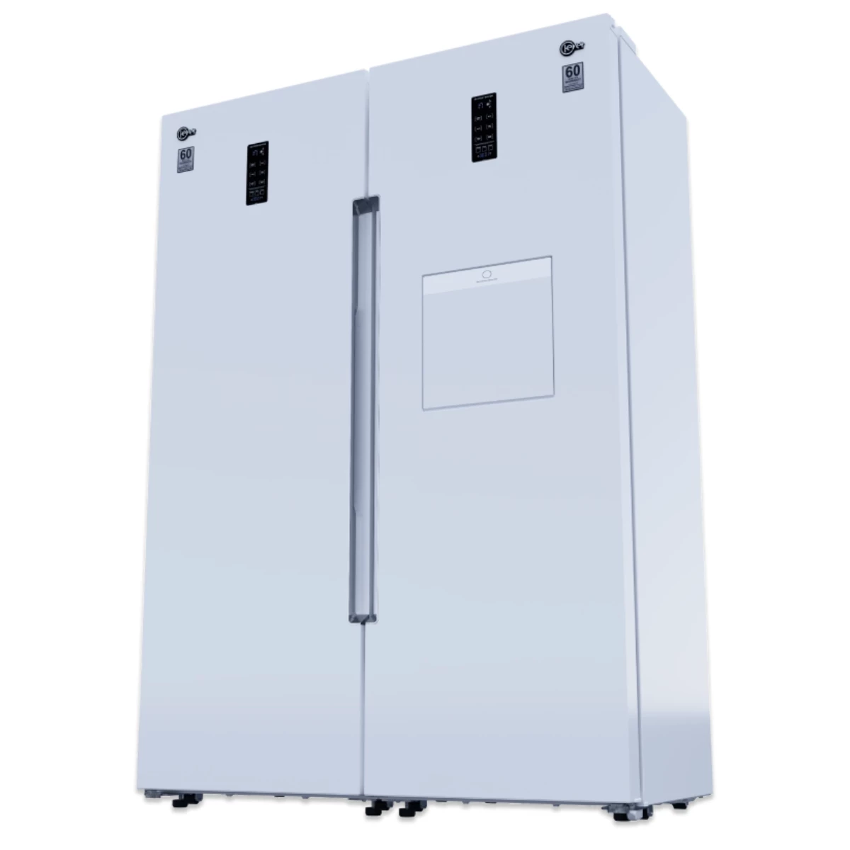 یخچال فریزر دو قلو کلور مدل روسو هوم بار سری 70-نقره‌ای