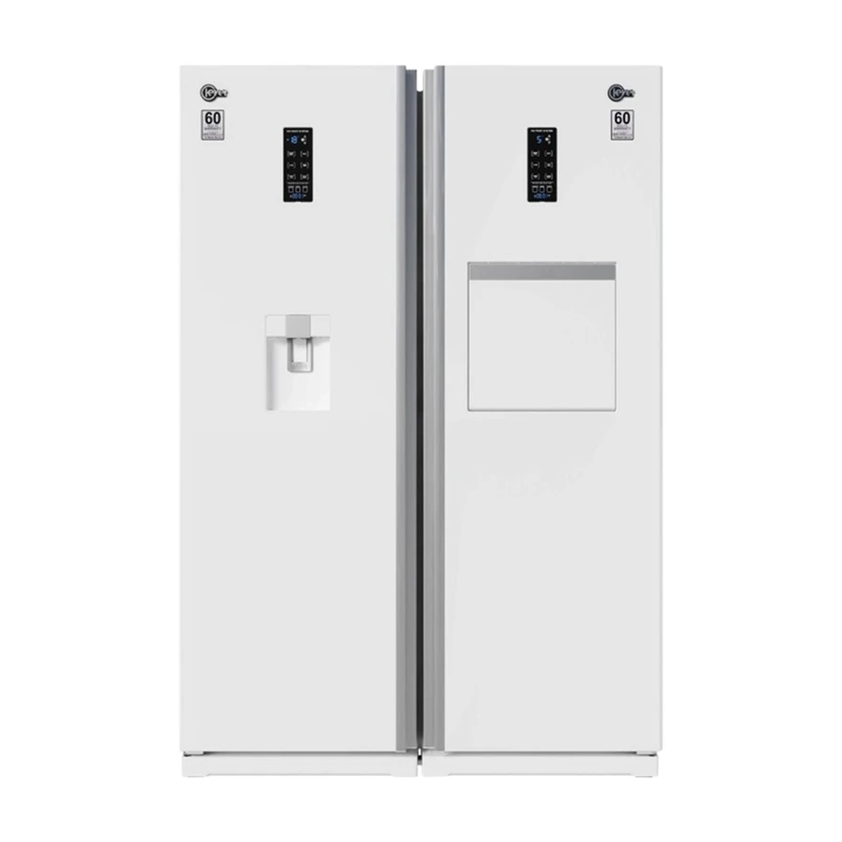 یخچال فریزر دو قلو کلور مدل گلوری پلاس هوم بار سری 70-سفید