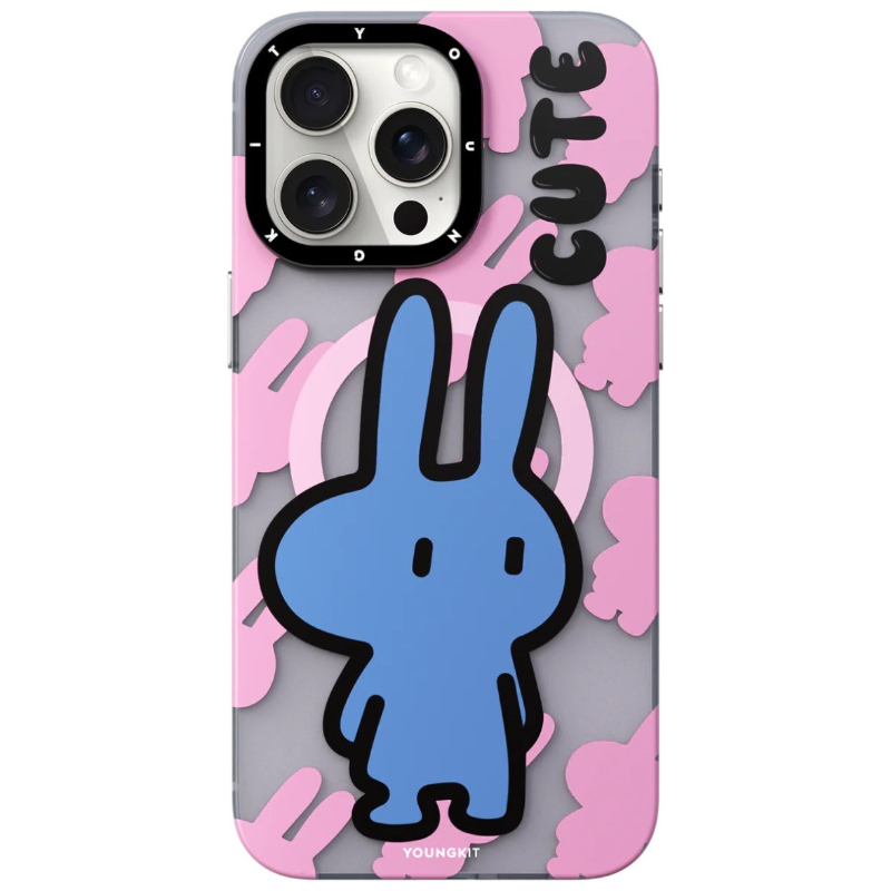 کاور گوشی اپل Iphone 15 pro max یانگ کیت مدل Pink Bunny Bliss کاور گوشی اپل Iphone 15 pro max یانگ کیت مدل Pink Bunny Bliss