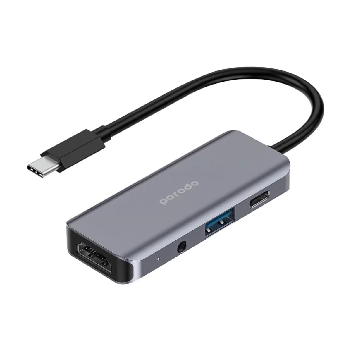 هاب تایپ سی 4 پورت پرودو مدل PD-41CHB-GY هاب تایپ سی 4 پورت پرودو مدل PD-41CHB-GY