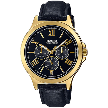 ساعت عقربه ای کاسیو مردانه مدل MTP-V300GL-1AUDFF-طلایی ساعت عقربه ای کاسیو مردانه مدل MTP-V300GL-1AUDFF-طلایی