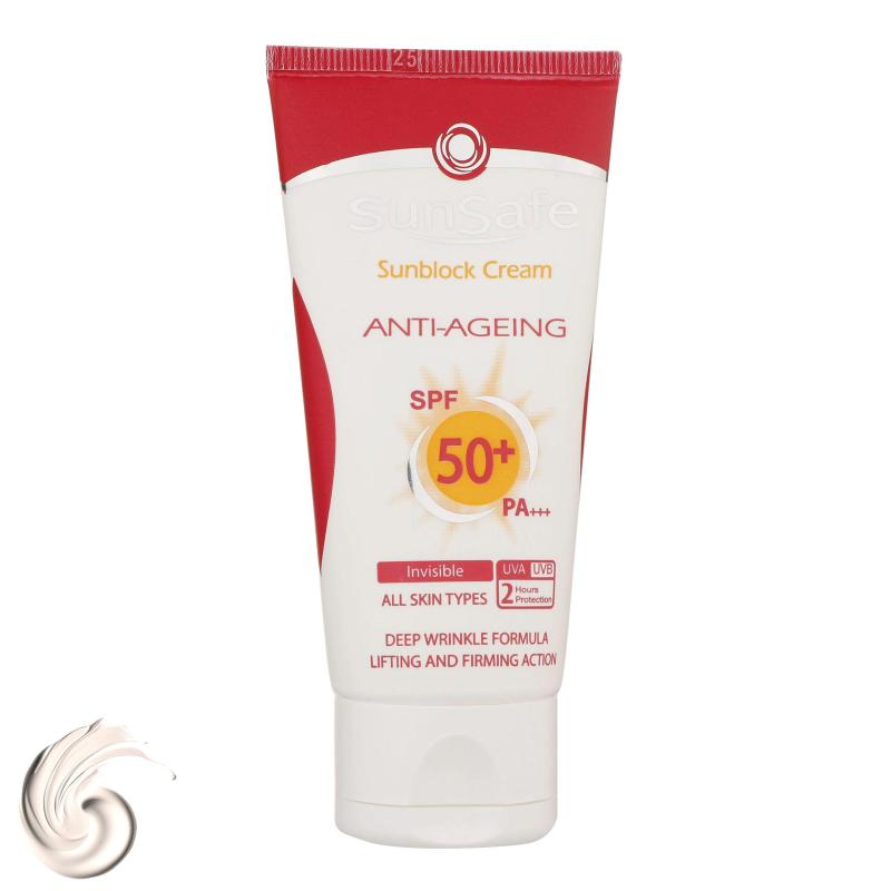 کرم ضدآفتاب و ضدچروک سان سیف حجم 50 میلی لیتر- کرم ضدآفتاب و ضدچروک سان سیف حجم 50 میلی لیتر-