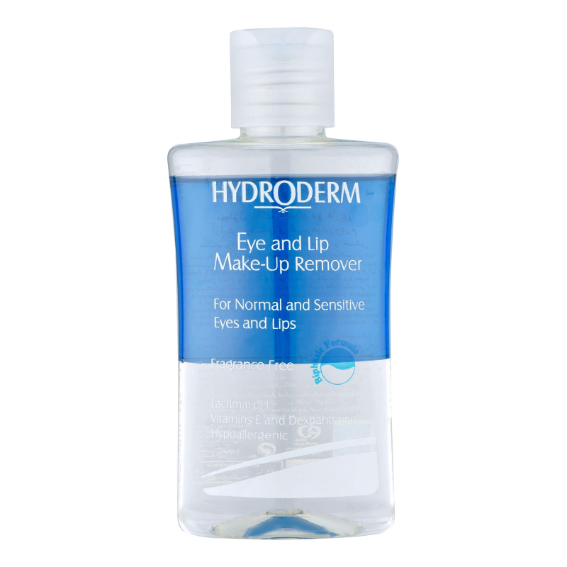 محلول پاک کننده آرایش چشم و لب دوفاز هیدرودرم مدل 01 وزن 115 گرم محلول پاک کننده آرایش چشم و لب دوفاز هیدرودرم مدل 01 وزن 115 گرم