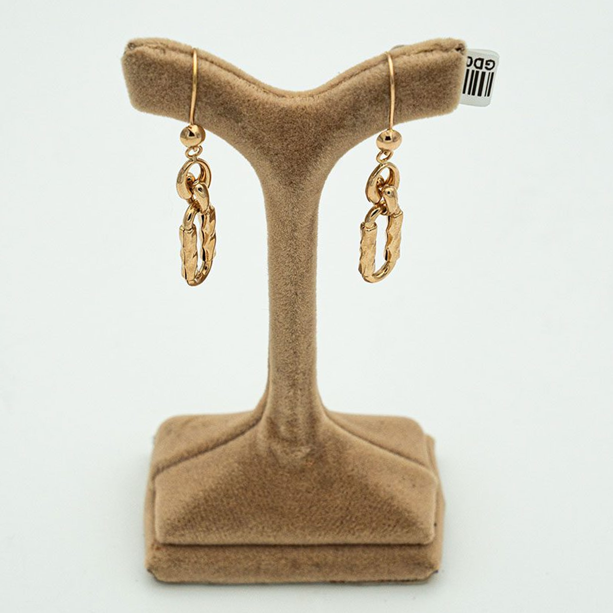 گوشواره طلا زنانه مدل هندسی کد 4556-3.94 گوشواره طلا زنانه مدل هندسی کد 4556-3.94