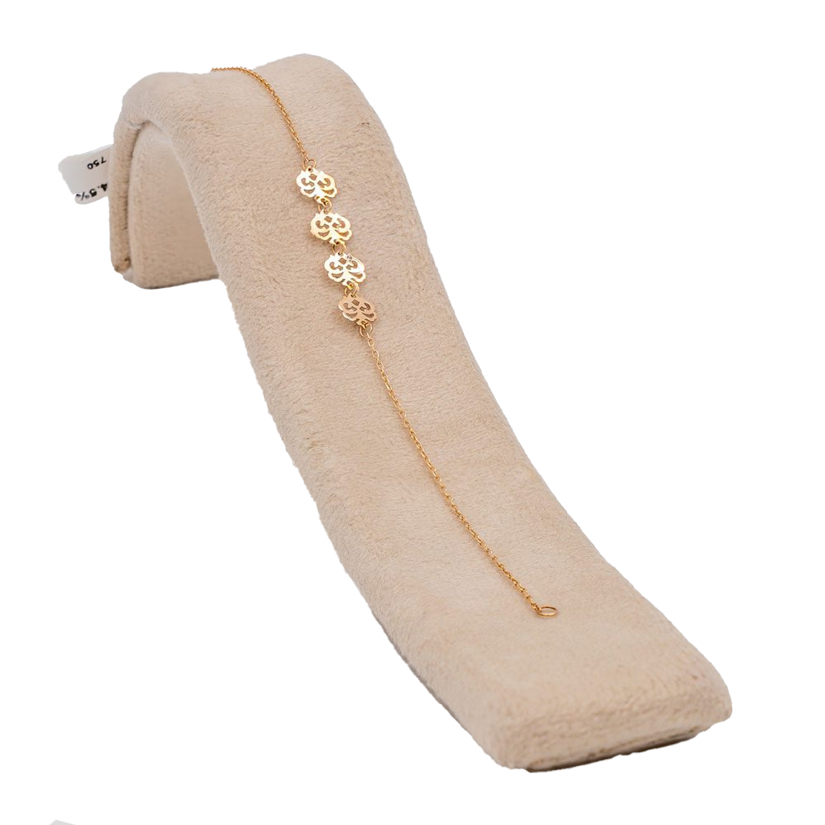 دستبند طلا زنانه گالری طلا عرفان مدل لیزری کد 4607-0.64