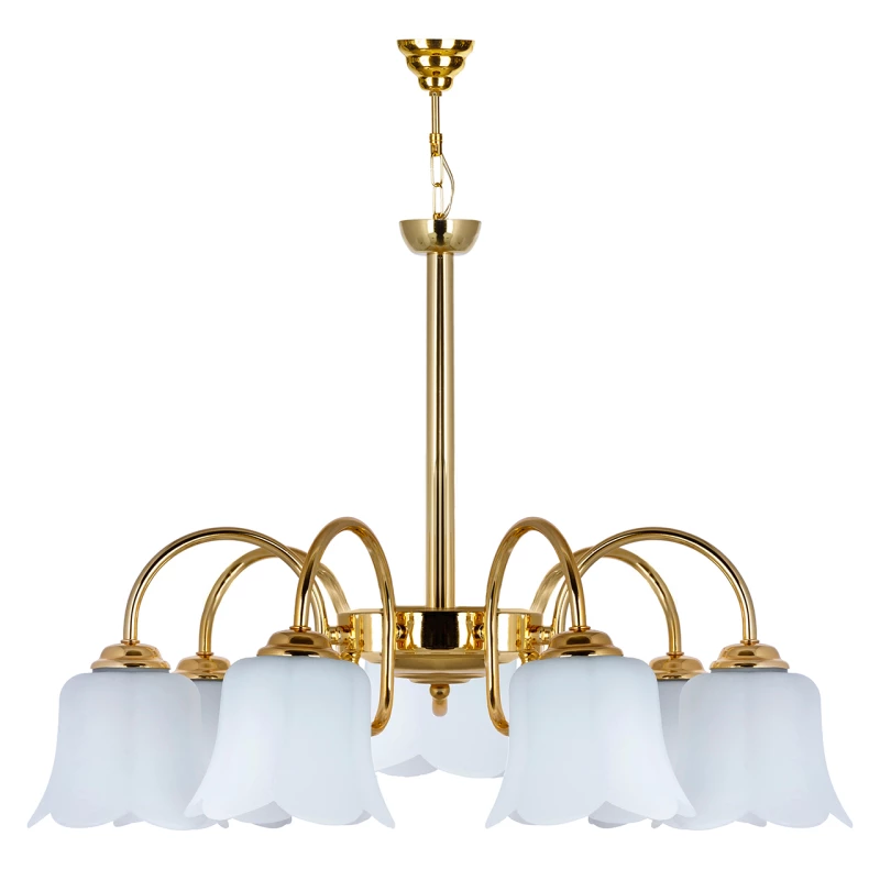 لوستر 7 شعله چشمه نور کد 809.7-کروم لوستر 7 شعله چشمه نور کد 809.7-کروم