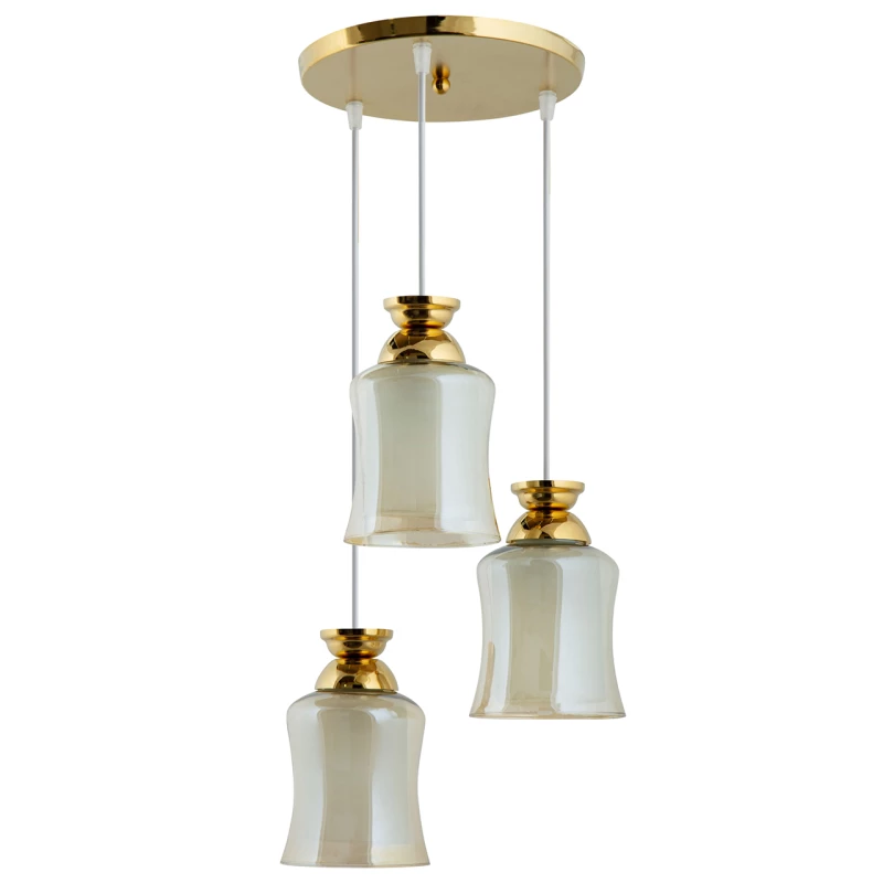 چراغ آویز چشمه نور کد A1279-3H-طلایی چراغ آویز چشمه نور کد A1279-3H-طلایی