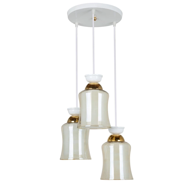 چراغ آویز چشمه نور مدل A1283-3H-WT-کروم