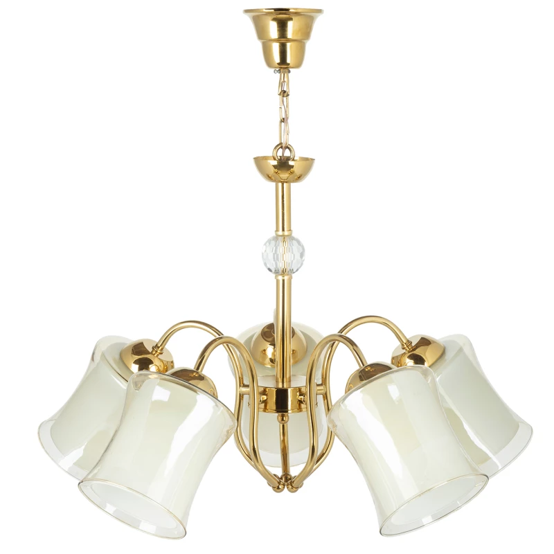 لوستر 5 شعله چشمه نور کد A833-5-طلایی