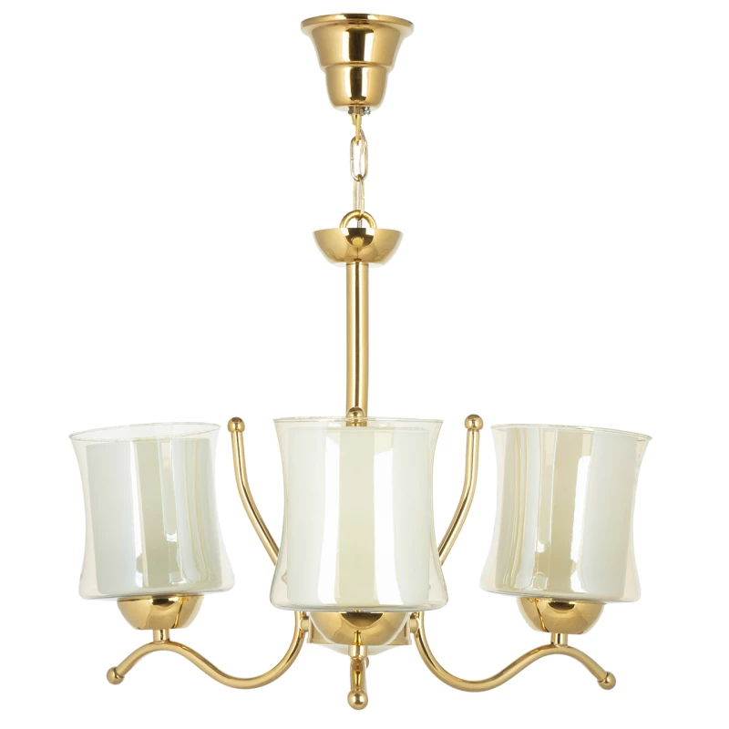 لوستر 3 شعله چشمه نور کد A823-3-G-طلایی