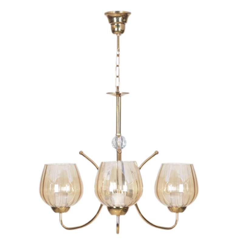 لوستر سه شعله چشمه نور کد AB806-3-طلایی