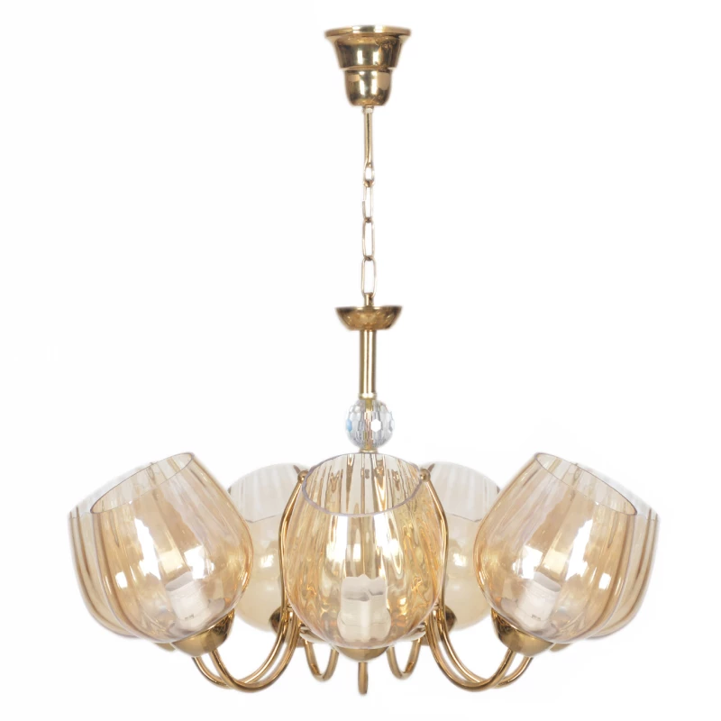 لوستر هفت شعله چشمه نور کد AB807-7-طلایی