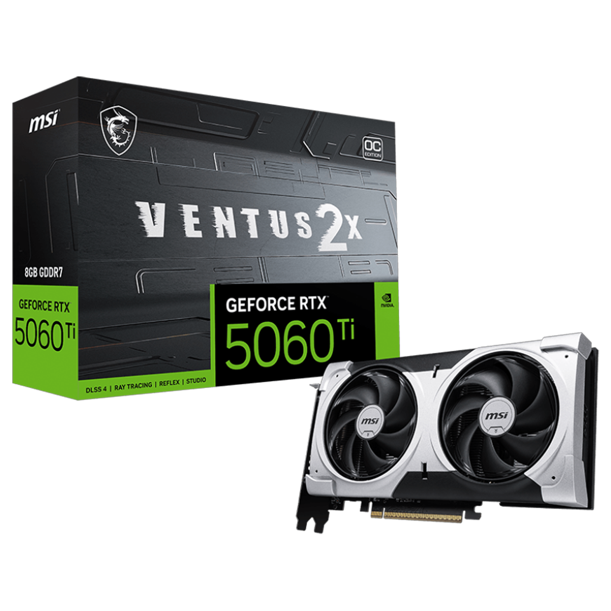 کارت گرافیک ام اس آی مدل MSI RTX 5060 Ti 8G Ventus 2X OC Plus کارت گرافیک ام اس آی مدل MSI RTX 5060 Ti 8G Ventus 2X OC Plus