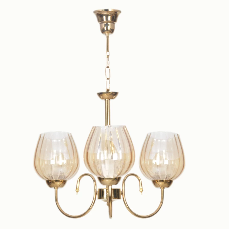 لوستر سه شعله چشمه نور کد AB817-3-طلایی