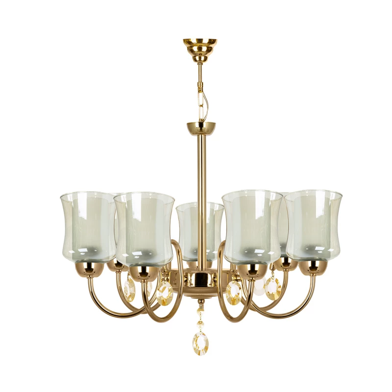 لوستر 7 شعله چشمه نور کد 811.7-طلایی لوستر 7 شعله چشمه نور کد 811.7-طلایی